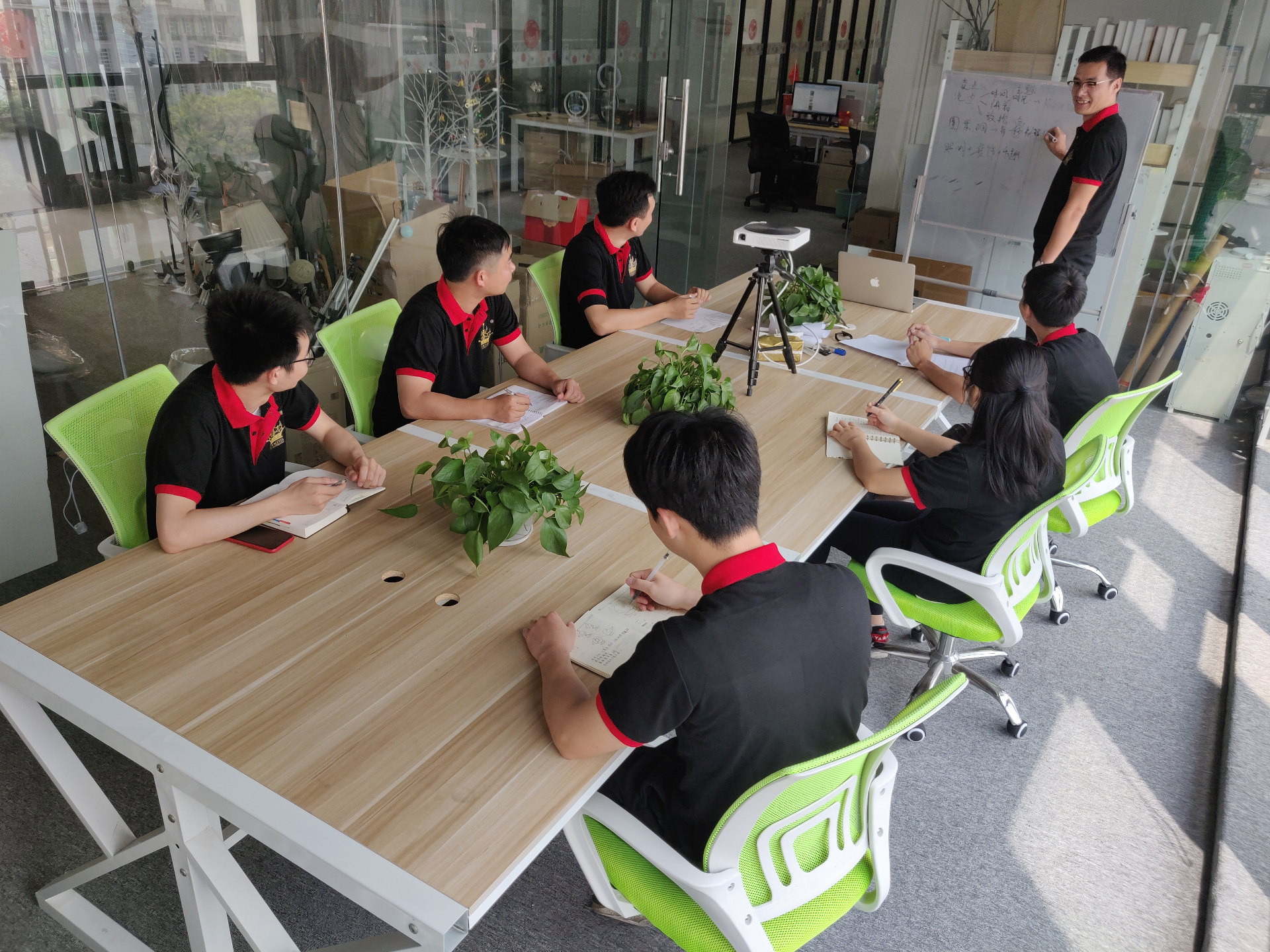 Our design team in a morning sketch meeting at the atelier