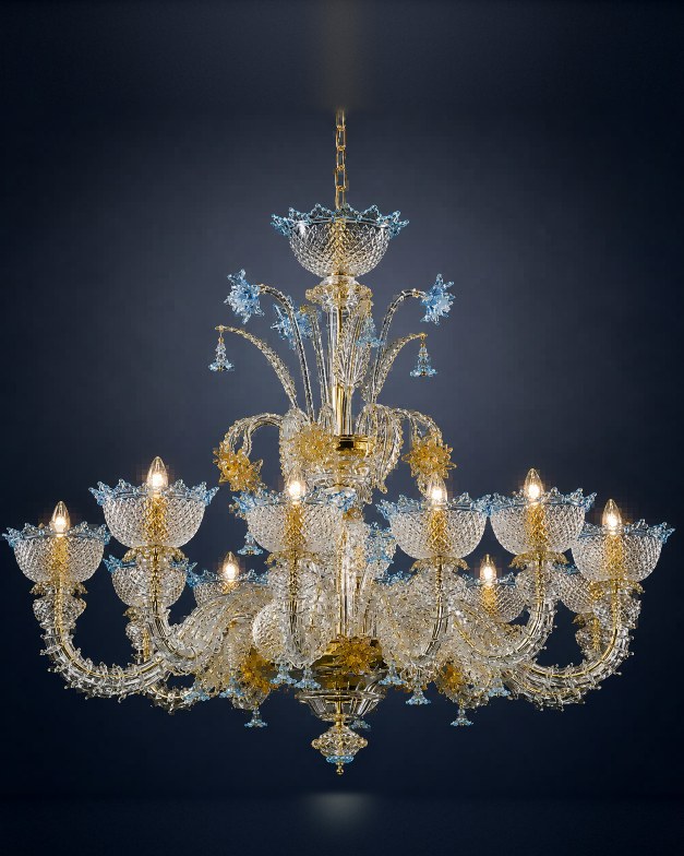 Murano Blue Bloom